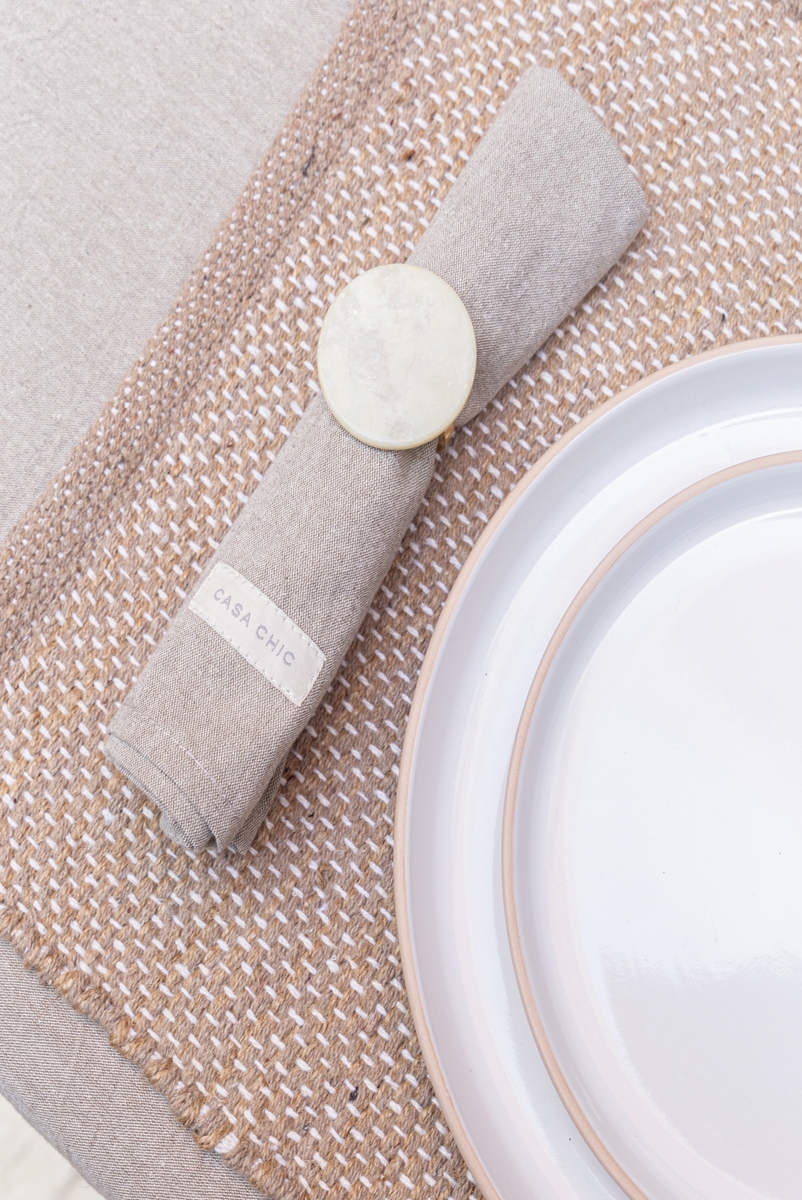 SERVILLETERO STONE WHITE X4